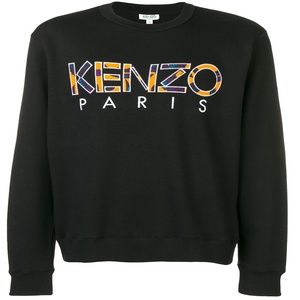 KENZO LOGO EMBROIDERED PARIS SWEATSHIRT